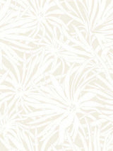 York Wallcoverings Floral Canopy Cream Wallpaper GN2573 showing white floral silhouettes on a cream background