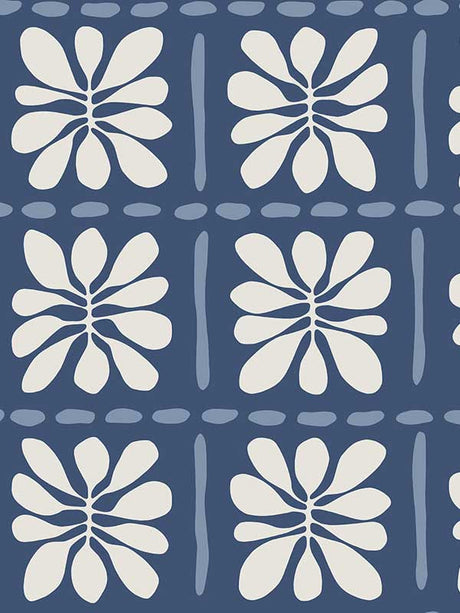 Mimosa Fleur Ultramarine Wallpaper – York Wallcoverings ZM2807