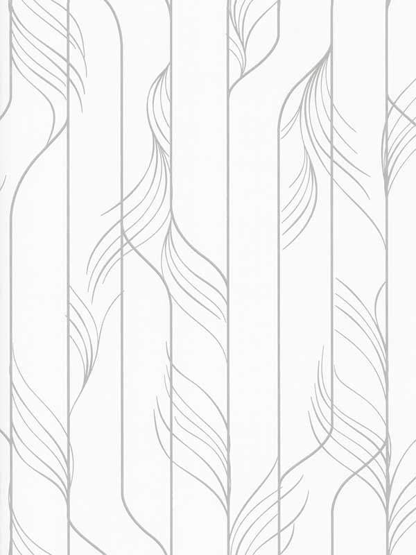 Elemental Thread White & Silver Wallpaper DF3302