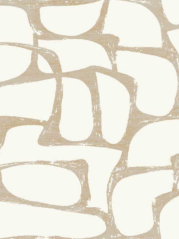 Craftsman Geometric white and gold wallpaper pattern DF3351 by Candice Olson