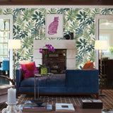 Nocturnum White Leaf Wallpaper
