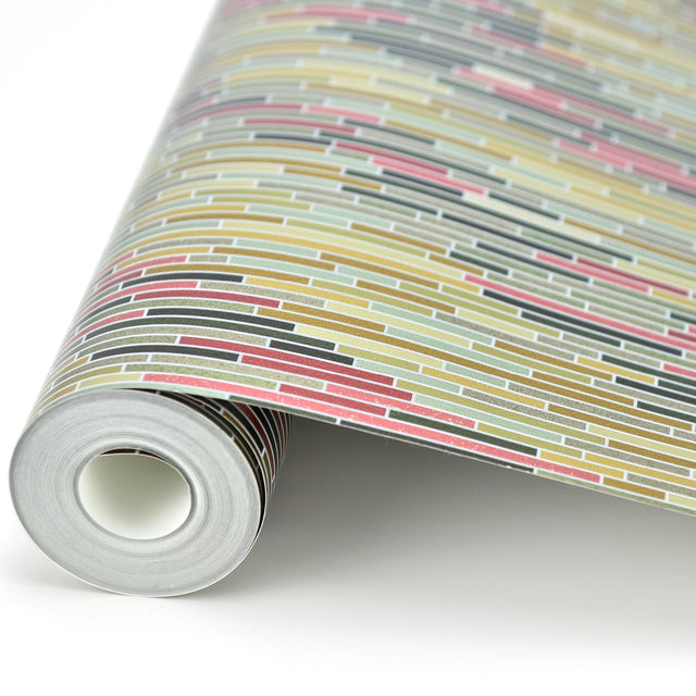 Ethereal Red Ogee Wallpaper