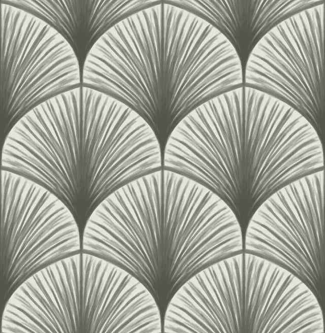Dusk Grey Frond Wallpaper