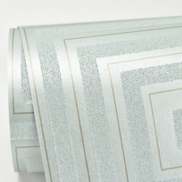 Luminous Ice Beaded Geometric Wallpaper