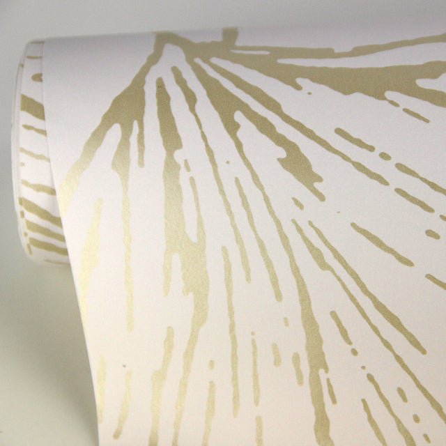 Reverie Gold Ginkgo Wallpaper with Modern Botanical Motif - A-Street Prints 2764-24316