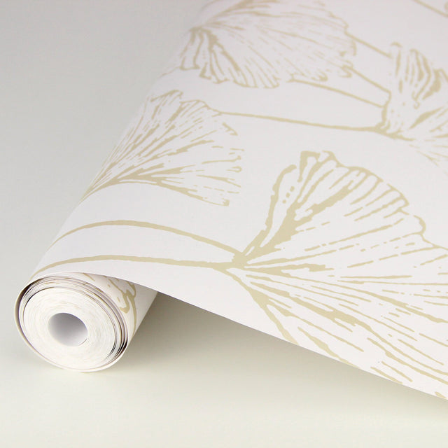 Reverie Gold Ginkgo Wallpaper with Modern Botanical Motif - A-Street Prints 2764-24316