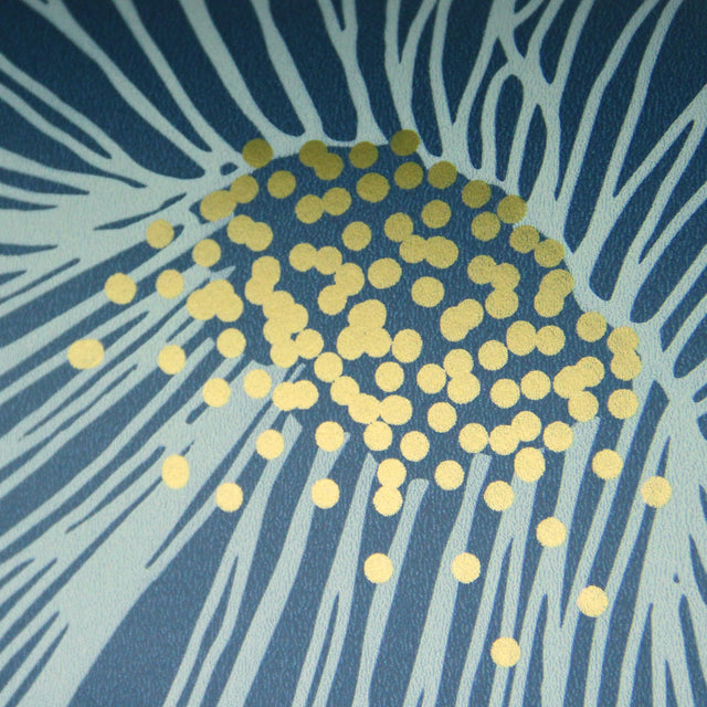 Mythic Blue Floral Wallpaper