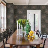 Mythic Grey Floral Wallpaper with Large-Scale Modern Flower Pattern - A-Street Prints 2764-24319
