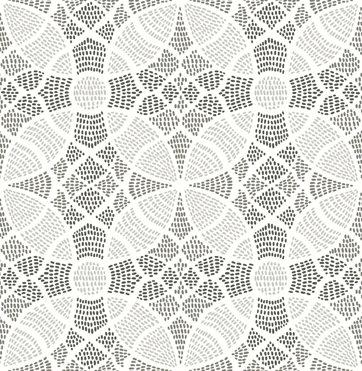 Zazen Grey Geometric Wallpaper with Modern Dot-Motif Pattern - A?Street Prints 2764-24336