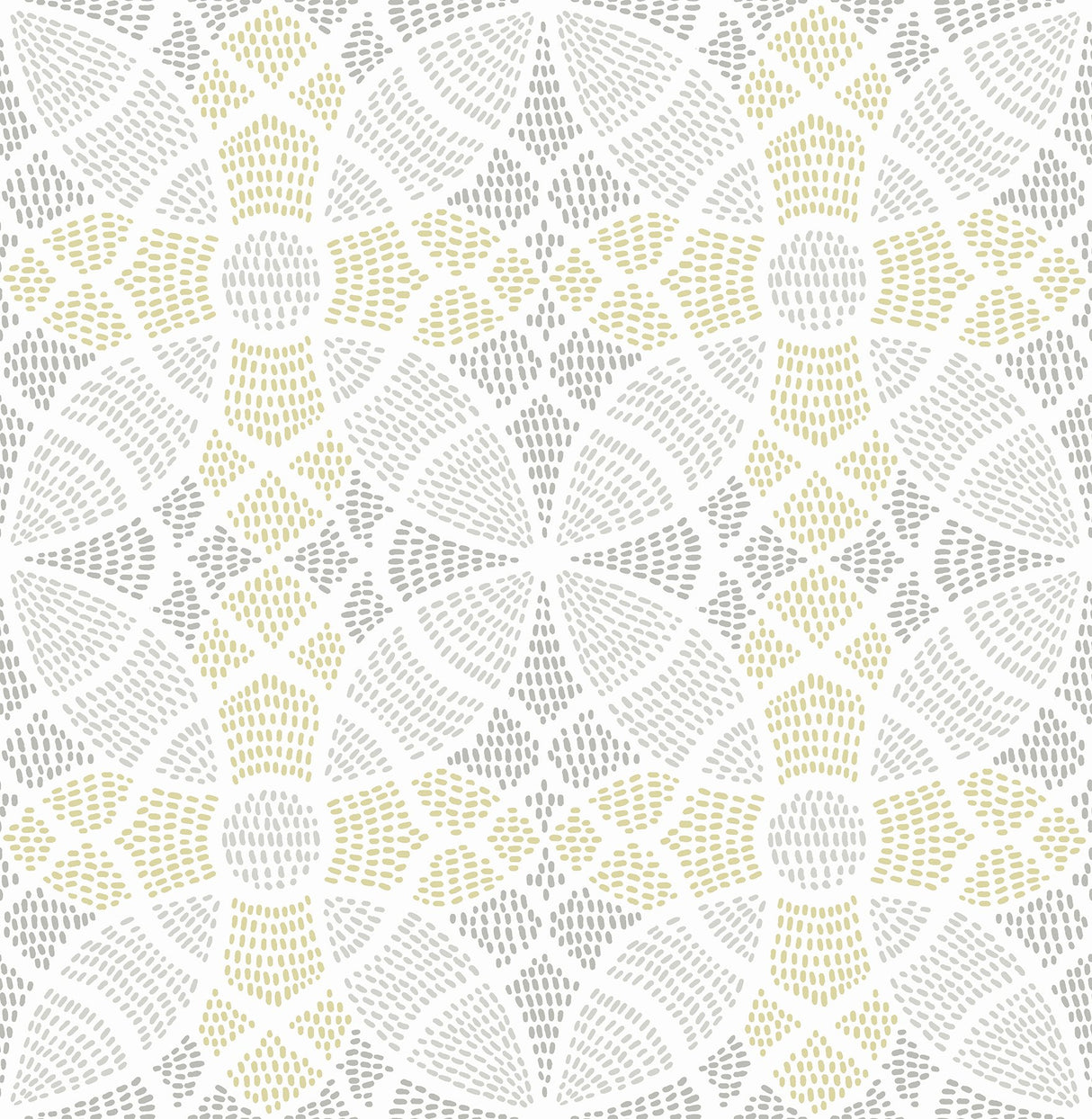 Zazen Yellow Geometric Wallpaper with Modern Interlocking Circle Motif - A-Street Prints 2764-24338