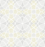 Zazen Yellow Geometric Wallpaper with Modern Interlocking Circle Motif - A-Street Prints 2764-24338