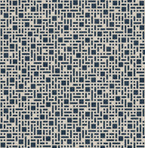 Bento Indigo Geometric Wallpaper with Modern Non Woven Pattern - A-Street Prints 2764-24339