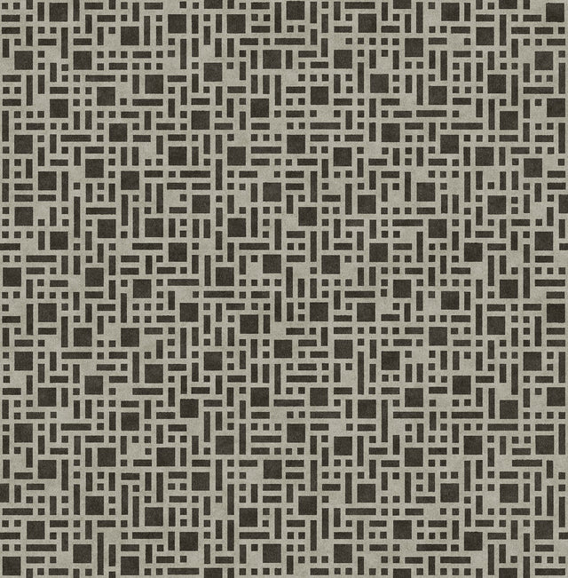 Bento Brown Geometric Wallpaper with Modern Bento Box-Inspired Pattern - A-Street Prints 2764-24340
