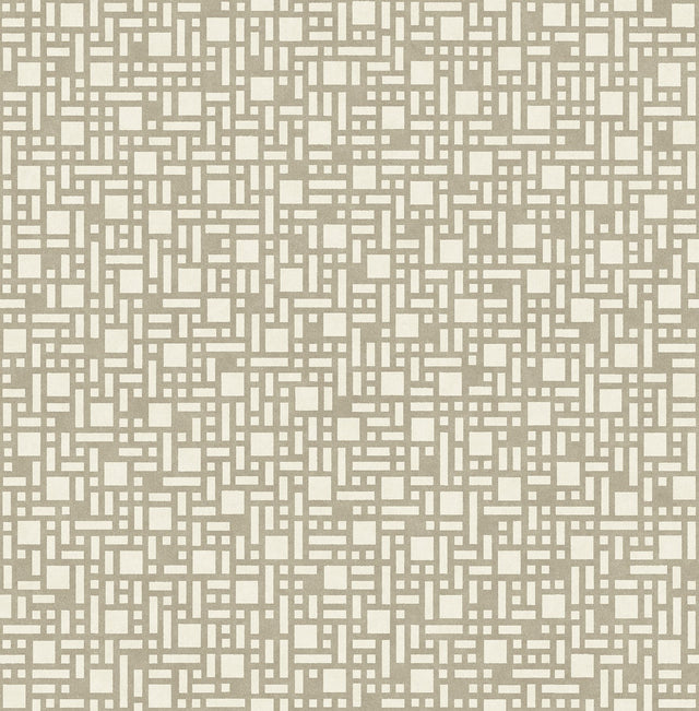 Bento Taupe Geometric Wallpaper with Modern Geometrics Pattern - A-Street Prints 2764-24342