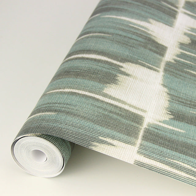 Serendipity Teal Shibori Wallpaper with Global Modern Striped Shibori Pattern - A-Street Prints 2764-24343