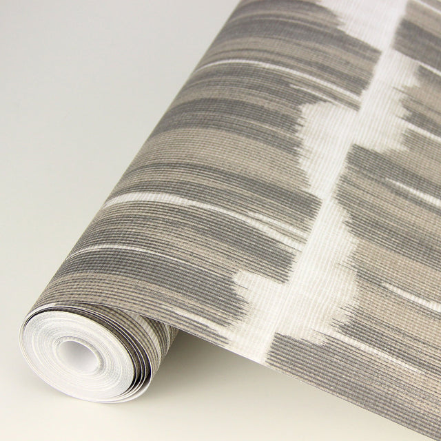 Serendipity Taupe Shibori Wallpaper with Modern Global Pattern - A?Street Prints 2764-24344