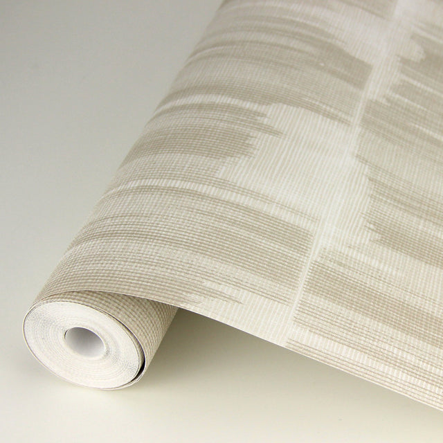 Serendipity Beige Shibori Wallpaper with Faux Grasscloth Stripe Pattern - A-Street Prints 2764-24345