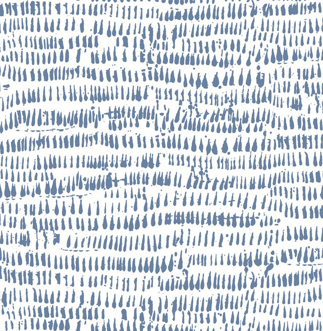 Runes Blue Brushstrokes Wallpaper with Modern Geometric Brushstroke Pattern - A-Street Prints 2764-24357
