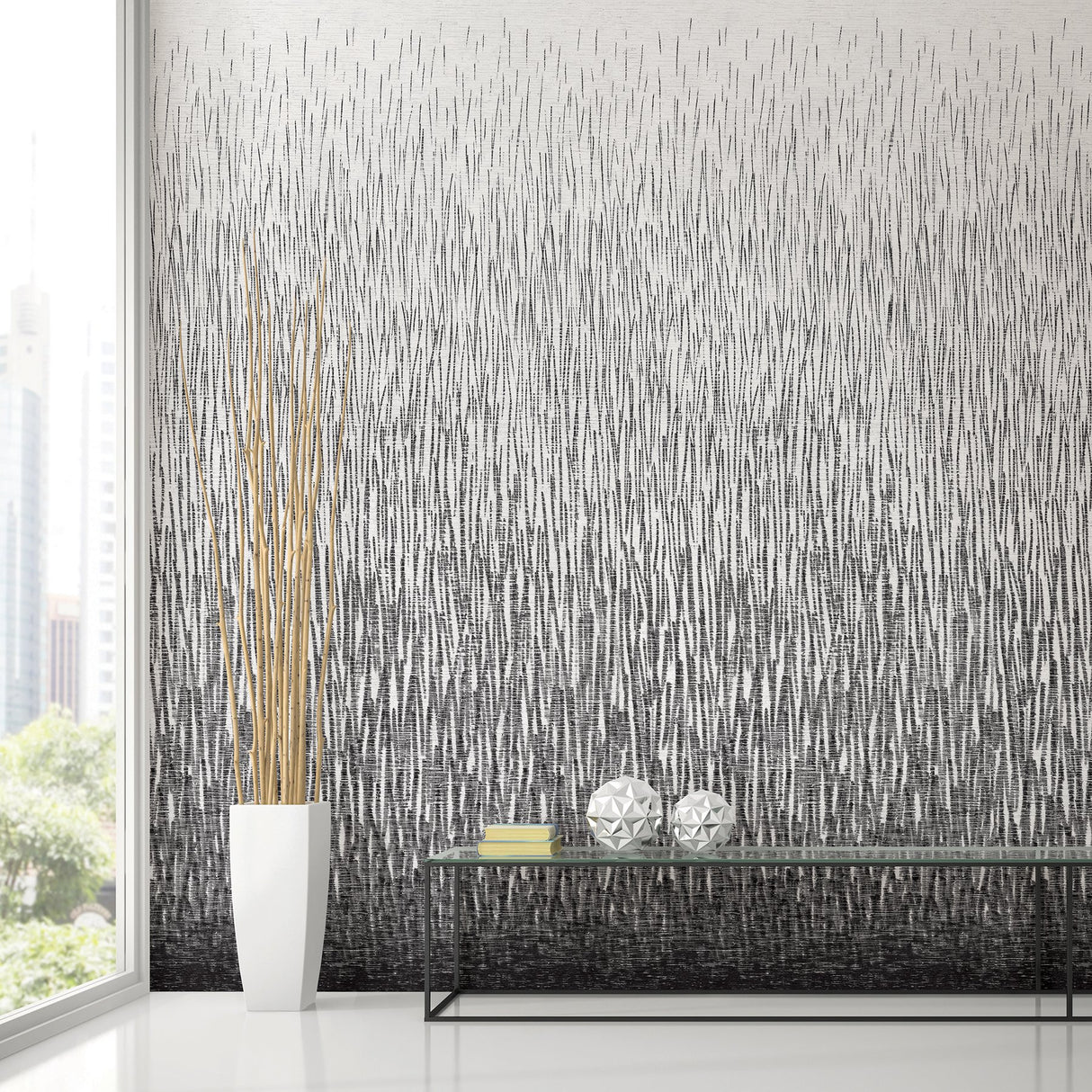 Amaya Black Abstract Graphics Non Woven Wall Mural - A-Street Prints 2764-24363