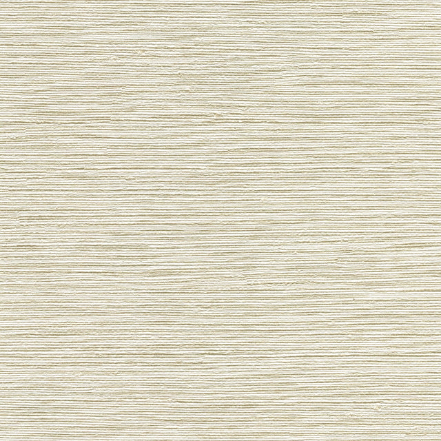 Mabe Cream Faux Grasscloth Wallpaper with Traditional Fabric & Woven Texture - Warner 2807-8041