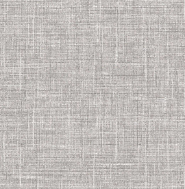 Mendocino Grey Linen Wallpaper with Faux Fabric & Woven Texture - A-Street Prints 2821-24270