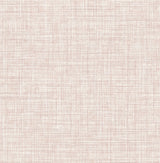 Mendocino Rose Linen Pink Wallpaper with Fabric & Woven Texture - A-Street Prints 2821-24272