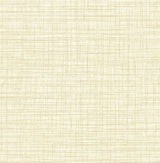 Mendocino Light Yellow Linen Wallpaper with Faux Linen Texture - A-Street Prints 2821-24275