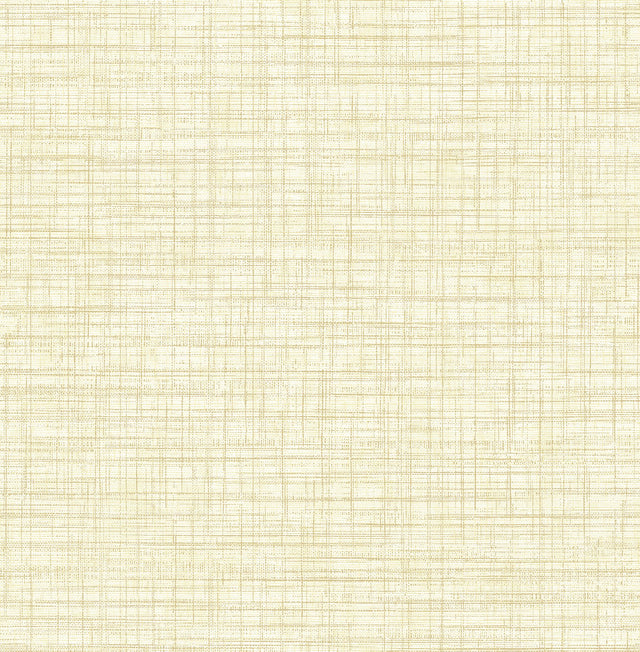 Mendocino Light Yellow Linen Wallpaper with Faux Linen Texture - A-Street Prints 2821-24275