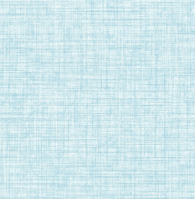 Mendocino Blue Linen Wallpaper with Faux Linen Texture - A-Street Prints 2821-24276