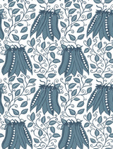 Peas in a Pod Teal Garden Wallpaper with Scandinavian Botanical Fruit Motif - A-Street Prints 2821-25118
