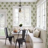 Peas in a Pod Olive Garden Wallpaper in Olive with Botanical Fruit Motif - A-Street Prints 2821-25120
