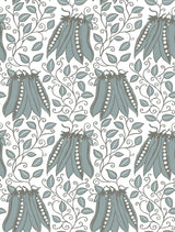 Peas in a Pod Turquoise Garden Wallpaper with Botanical Fruit Motif, Scandinavian Style - A-Street Prints 2821-25121