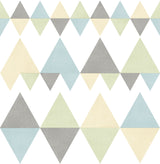 Trilogy Multicolor Geometric Wallpaper with Scandinavian Triangle Motif - A-Street Prints 2821-25130