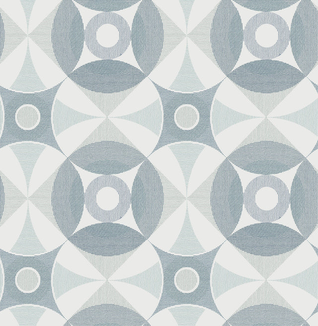 Ellis Teal Geometric Wallpaper with Scandinavian Geometric Pattern - A-Street Prints 2821-25132