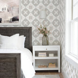 Ellis Light Brown Geometric Wallpaper with Scandinavian Overlapping Circle Motif - A-Street Prints 2821-25133