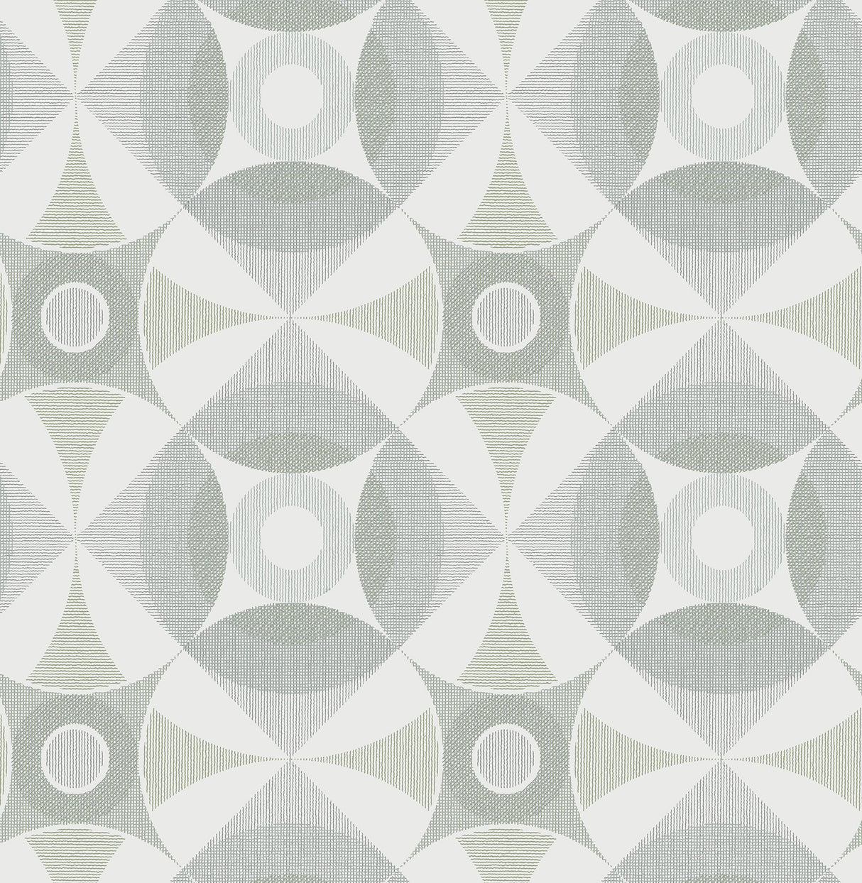 Ellis Sage Geometric Wallpaper with Scandinavian Kaleidoscope Circle Motif - A?Street Prints 2821-25135