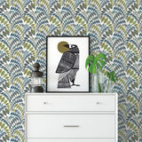 Fiddlehead Green Botanical Wallpaper with Scandinavian Leaves Motif - A-Street Prints 2821-25142