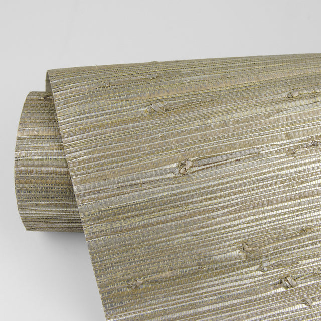 Iriga Gold Grasscloth Wallpaper with Textured Fiber Weave - A-Street Prints 2829-80002
