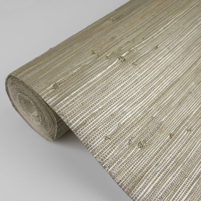 Iriga Gold Grasscloth Wallpaper with Textured Fiber Weave - A-Street Prints 2829-80002
