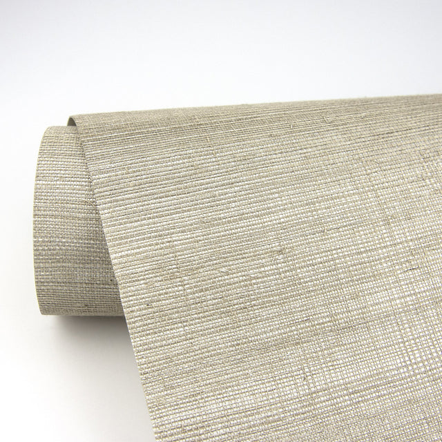 Galan Silver Sisal Grasscloth Wallpaper with Metallic Texture Pattern - A-Street Prints 2829-80005