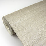 Galan Silver Sisal Grasscloth Wallpaper with Metallic Texture Pattern - A-Street Prints 2829-80005