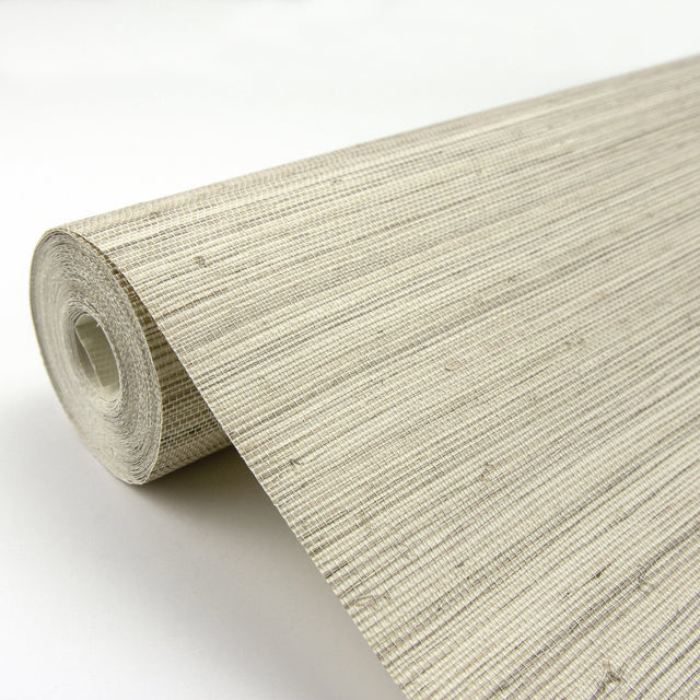 Changzou Beige Grasscloth Textured Wallpaper with Traditional Texture Pattern - A-Street Prints 2829-80009