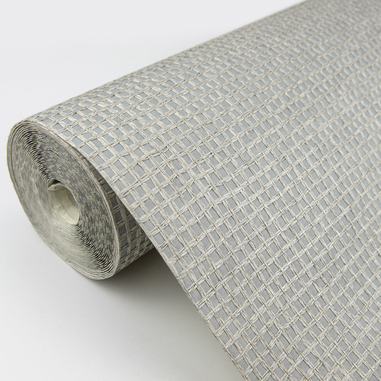 Wancahi Grey Grasscloth Wallpaper with Textured Paper Weave - A-Street Prints 2829-80017
