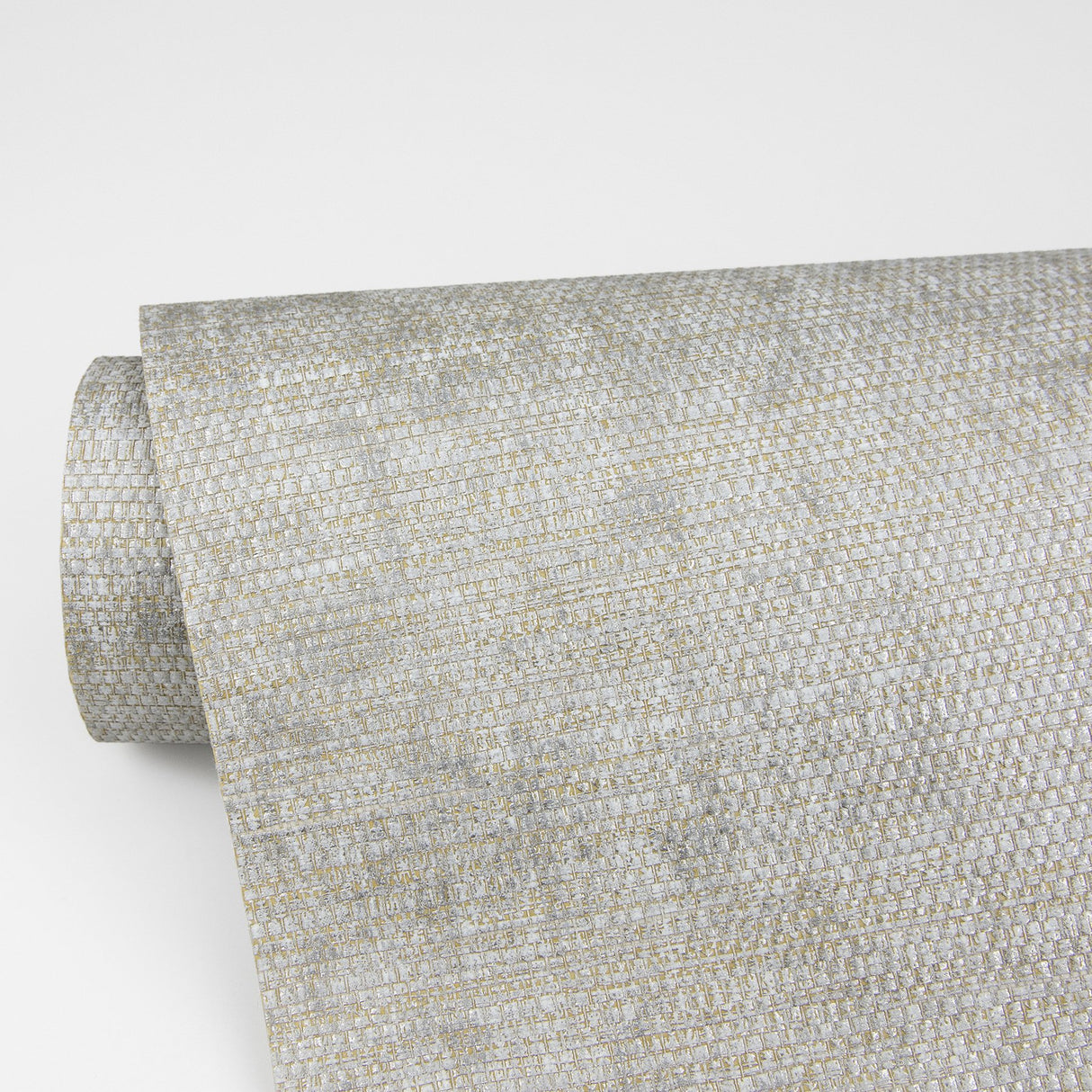 Kongur Silver Grasscloth Wallpaper with Metallic Texture Pattern - A-Street Prints 2829-80036