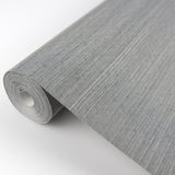 Binan Grey Grasscloth Wallpaper with Textured Woven Pattern - A-Street Prints 2829-80043
