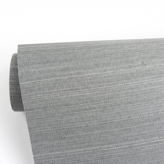 Binan Grey Grasscloth Wallpaper with Textured Woven Pattern - A-Street Prints 2829-80043