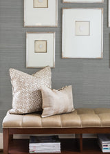 Binan Grey Grasscloth Wallpaper with Textured Woven Pattern - A-Street Prints 2829-80043