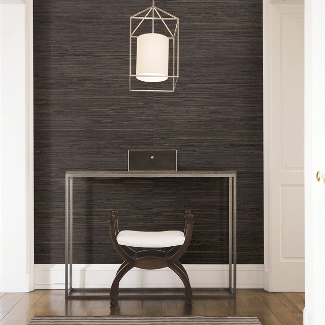Shandong Chocolate Grasscloth Wallpaper with Textured Grasscloth Weave - A-Street Prints 2829-80071