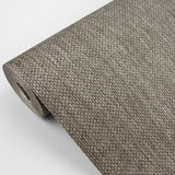 Gaoyou Taupe Paper Weave Grasscloth Wallpaper with Textured Pattern - A-Street Prints 2829-80080