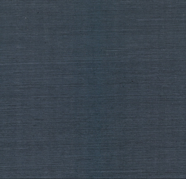 Peninnsula Navy Sisal Grasscloth Wallpaper with Textured Pattern - A-Street Prints 2829-80088